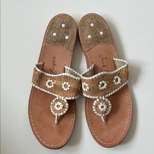 Jack Rogers Women's Cork and White Sandals